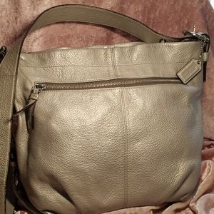COACH LEATHER SATCHEL gold tone